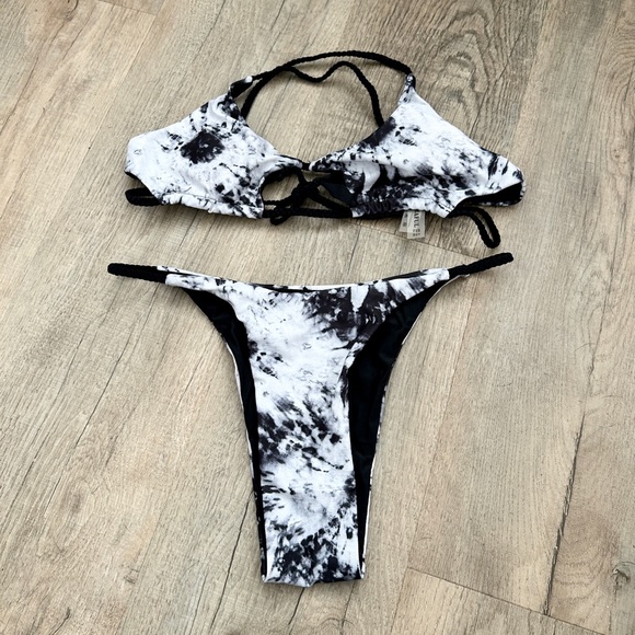 ZAFUL Tie dye braided straps bikini set size M - Picture 1 of 5